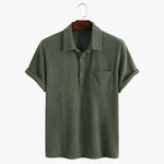 Vintage 1960s Waffle Knit Patched Pocket Shirt
